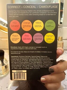 Color Correcting Concealer Palette — Green & Peach Shades